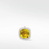 Flora Fancy Yellow Sapphire Detachable Pendant in Solid 18K Gold - Lark and Berry