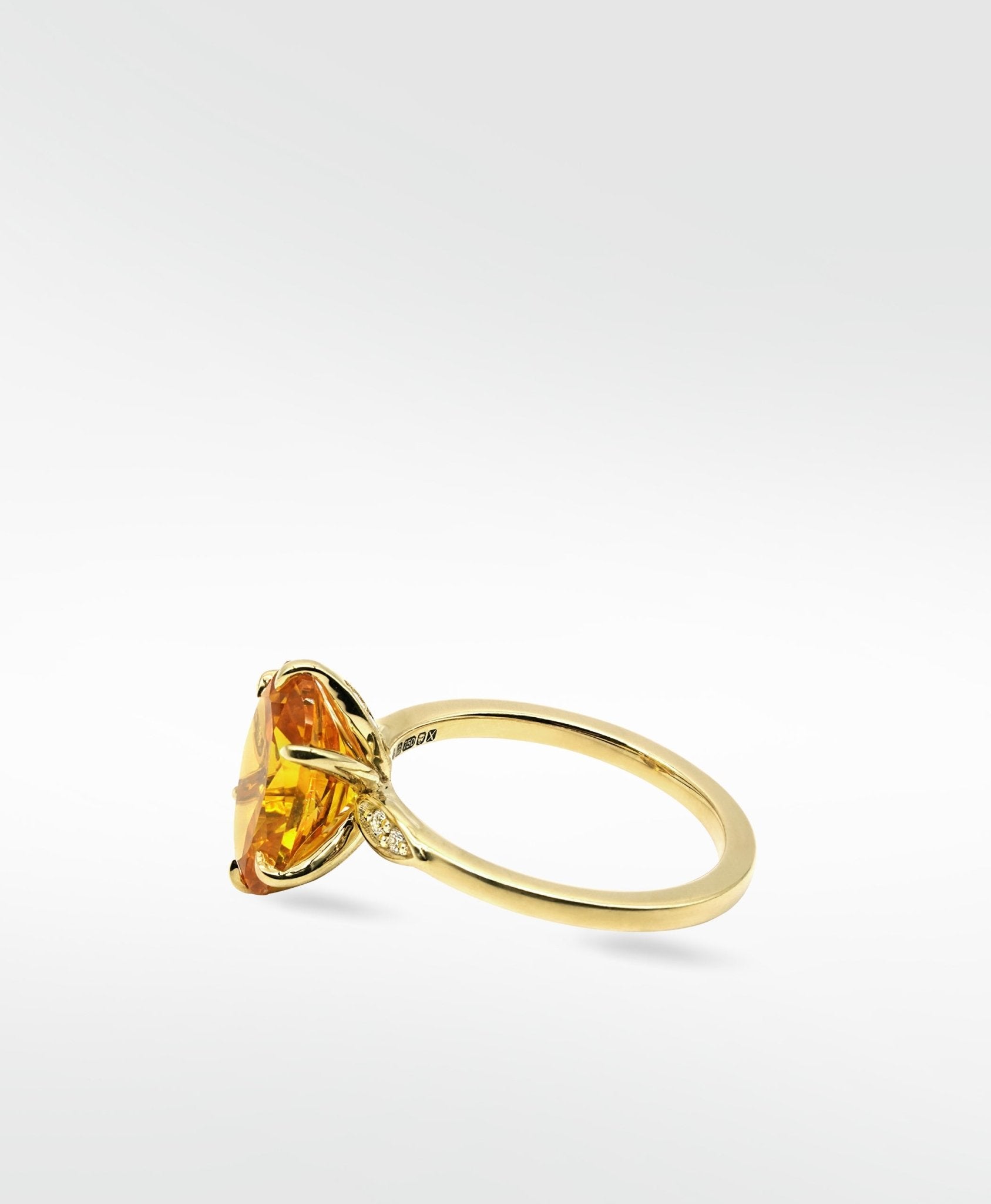 Flora Oval Yellow Sapphire Cocktail Ring - Lark and Berry