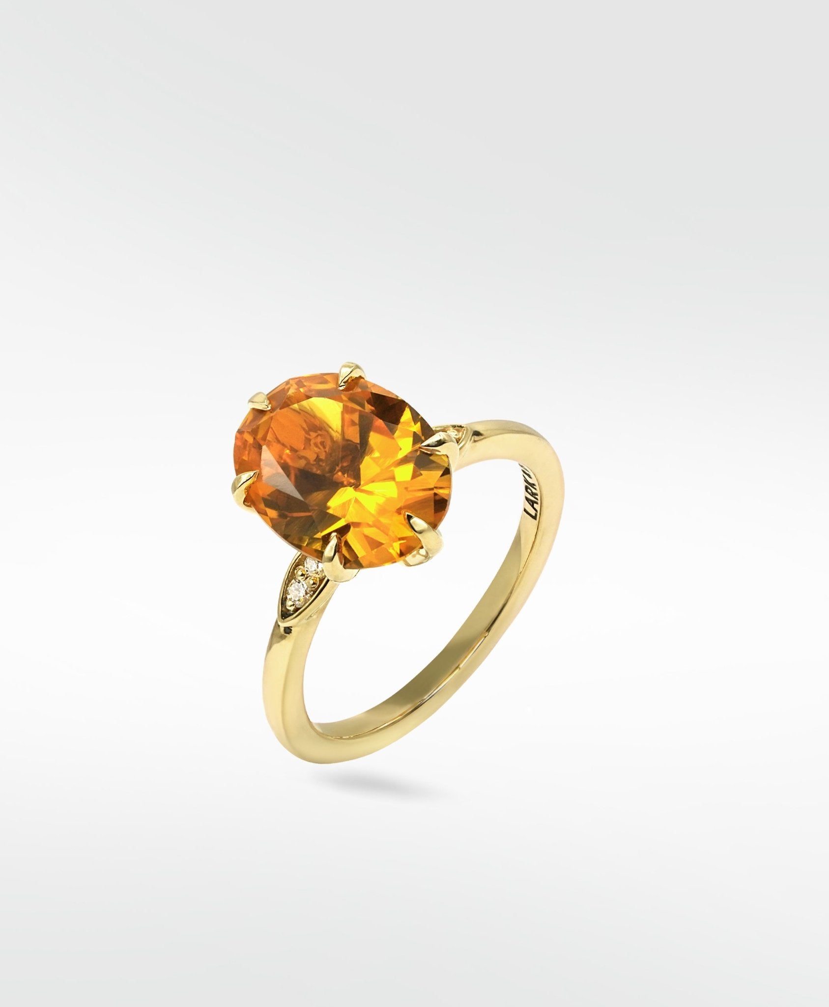 Flora Oval Yellow Sapphire Cocktail Ring - Lark and Berry