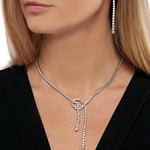 Knot Diamond Necklace in Platinum - Lark and Berry
