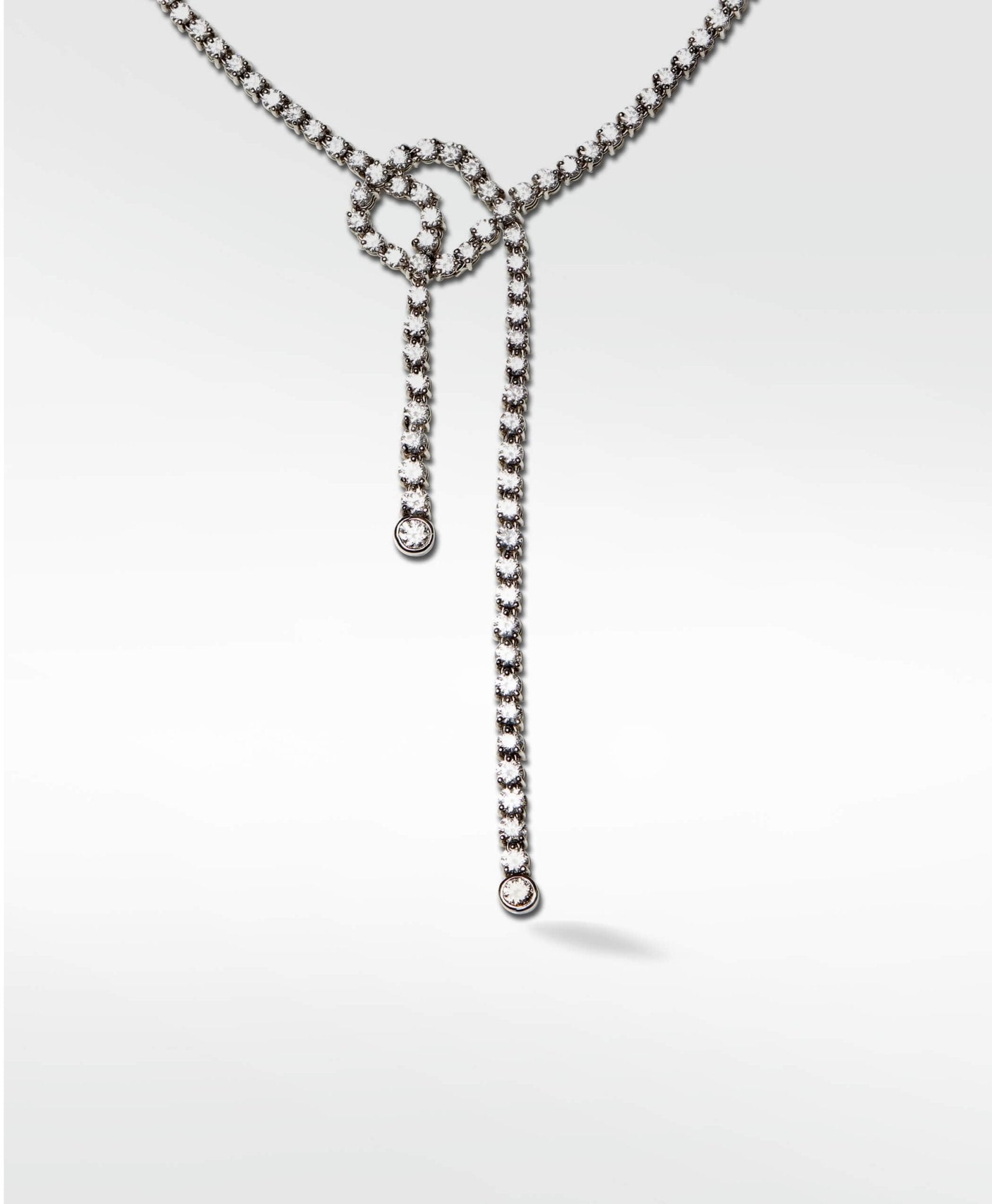 Knot Diamond Necklace in Platinum - Lark and Berry