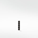 Modernist Black Spinel Pavé Linear Stud Earring