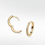 Modernist Diamond Pavé Large Hoop