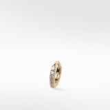 Modernist Diamond Pav√© Mini Hoop Earring in 14K Yellow Gold - Various Hoop Sizes - Lark and Berry