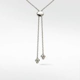 Modernist Diamond Tennis Necklace in 14K White Gold - Lark and Berry