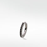 Modernist Pav√© Black Spinel Large Hoop - Lark and Berry