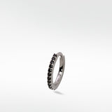 Modernist Pav√© Black Spinel Large Hoop - Lark and Berry