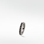 Modernist Pav√© Black Spinel Medium Hoop - Lark and Berry