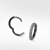 Modernist Diamond Pavé Large Hoop