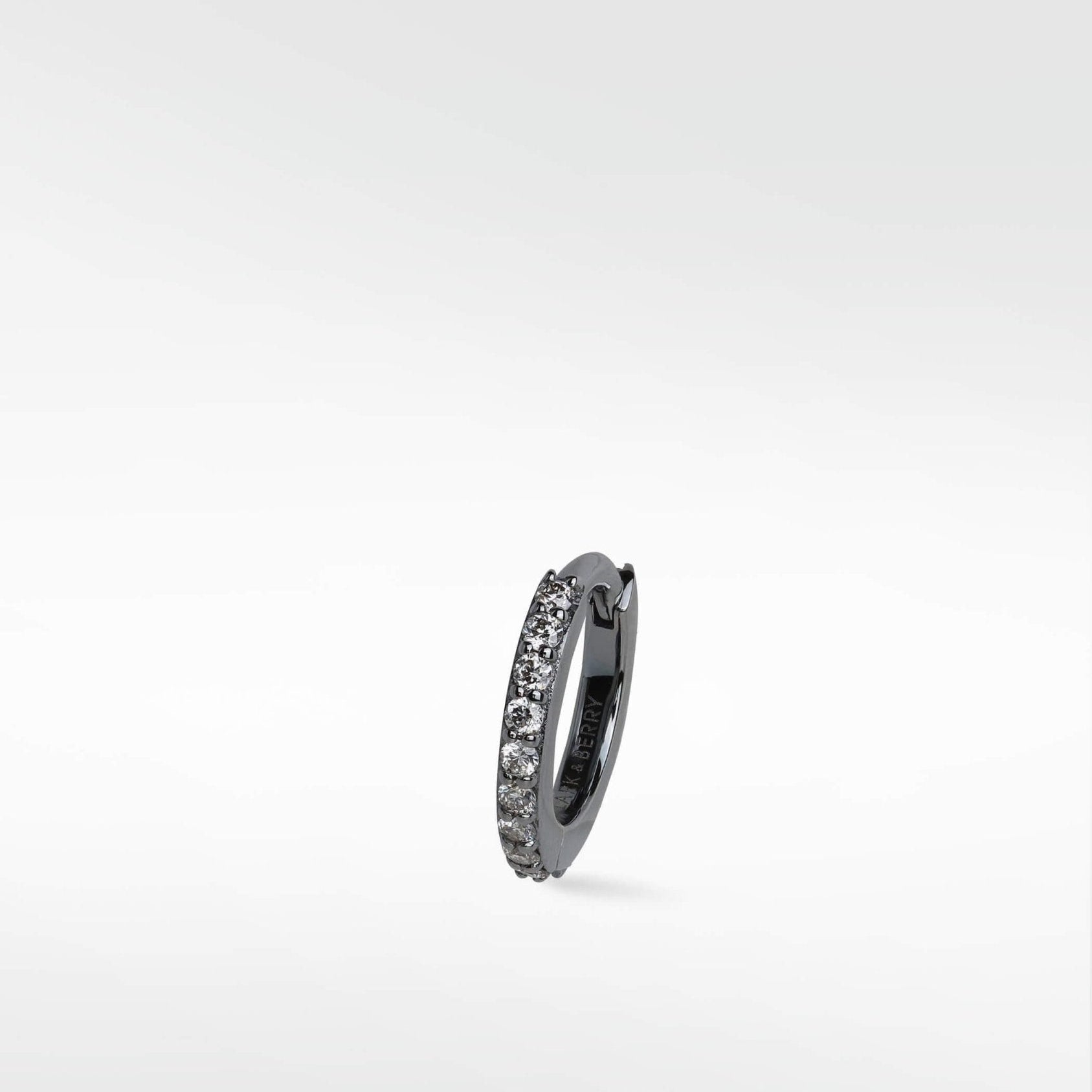 Modernist Diamond Pavé Medium Hoop