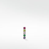 Modernist Pave Rainbow Stud Earring