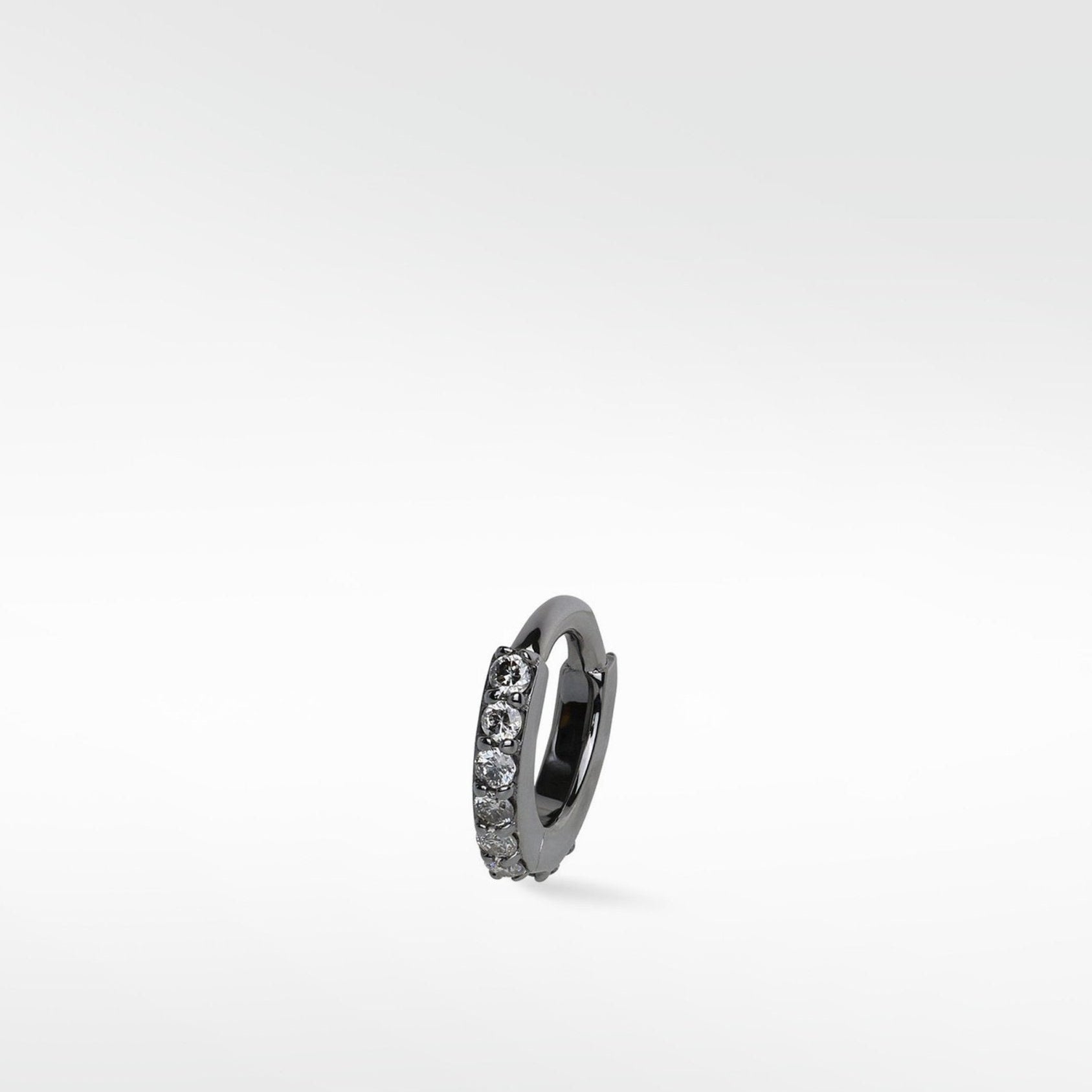 Modernist Diamond Pavé Small Hoop