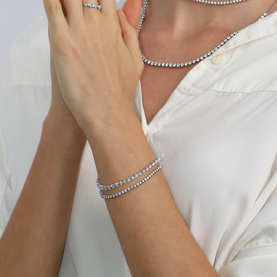 Modernist Tennis Bracelet in 14K Gold - Lark and Berry