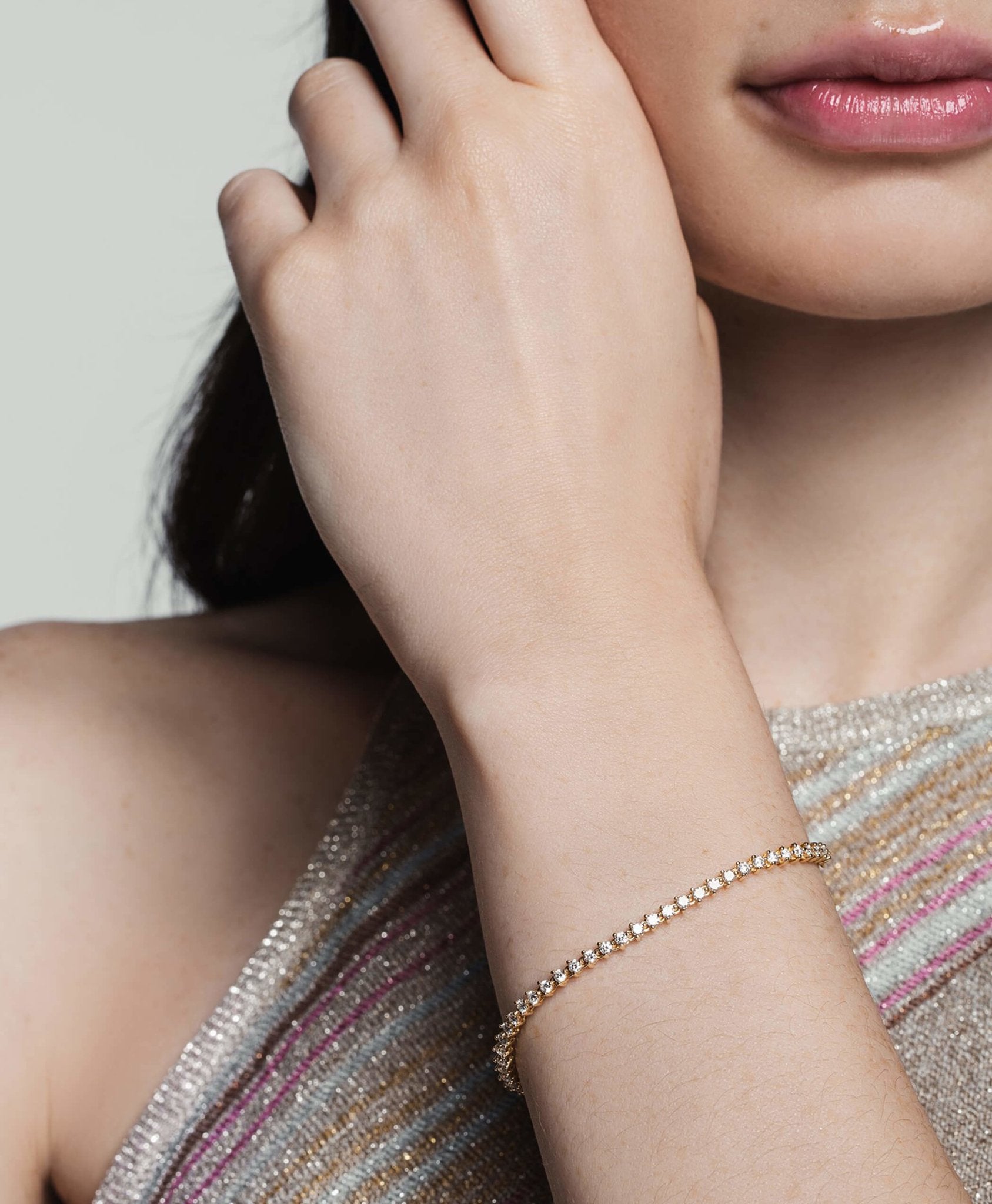 Modernist Tennis Bracelet in 14K Gold - Lark and Berry