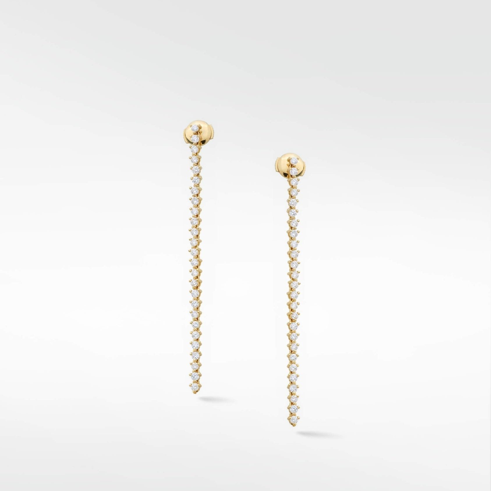 Modernist Tennis Drop Earrings in 14K Gold - Lark and Berry