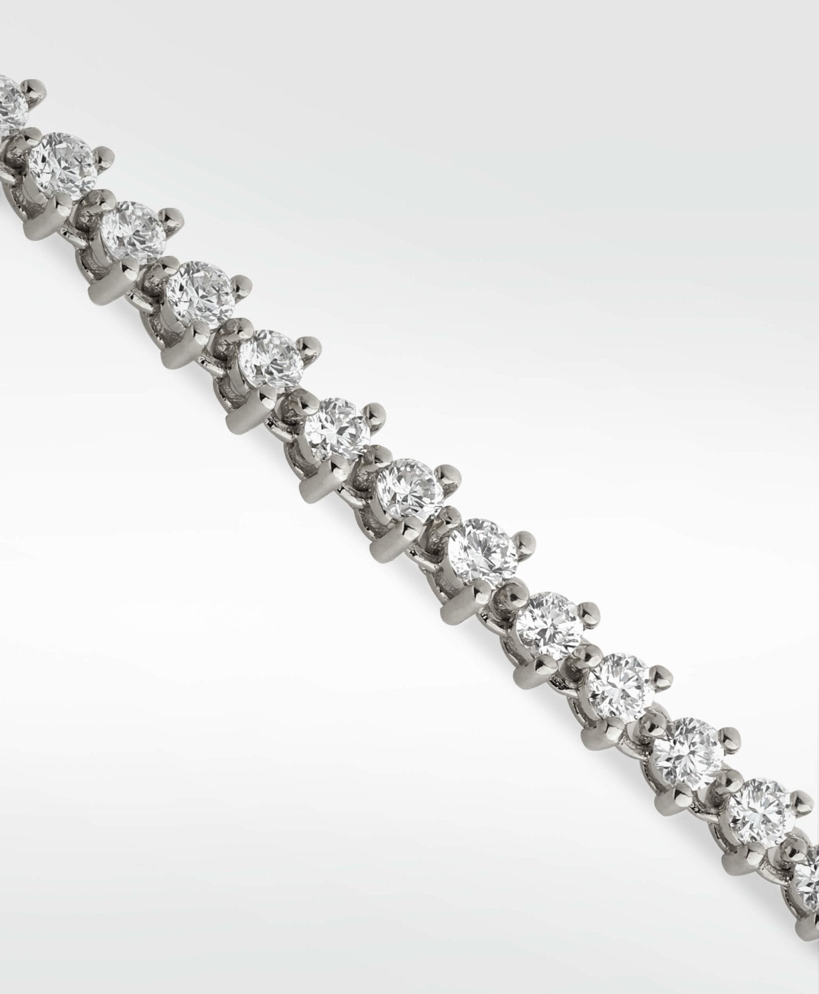 Modernist Tennis Long Drop Earrings in White 14K Gold - Lark and Berry