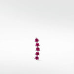 Modernist Tennis Small Ear Crawler Labret Earring in 14K Gold - Various Colourways - Lark and Berry