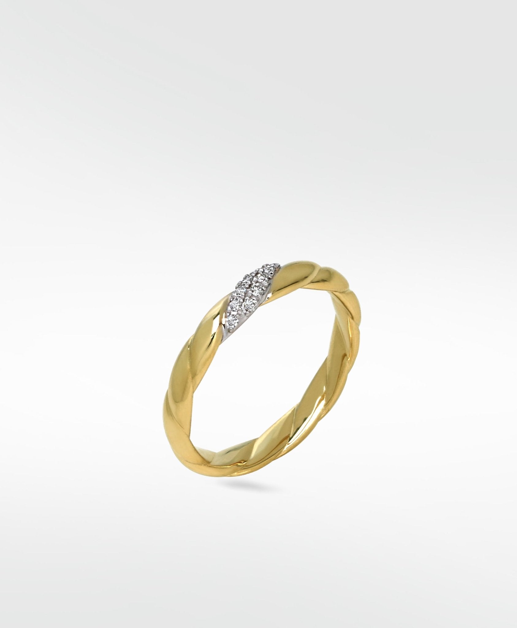 Modernist Twist Ring in 14k Yellow Gold - Lark and Berry