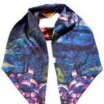 Mystic Chrysanthemum 100% Silk Skinny Scarf - Lark and Berry