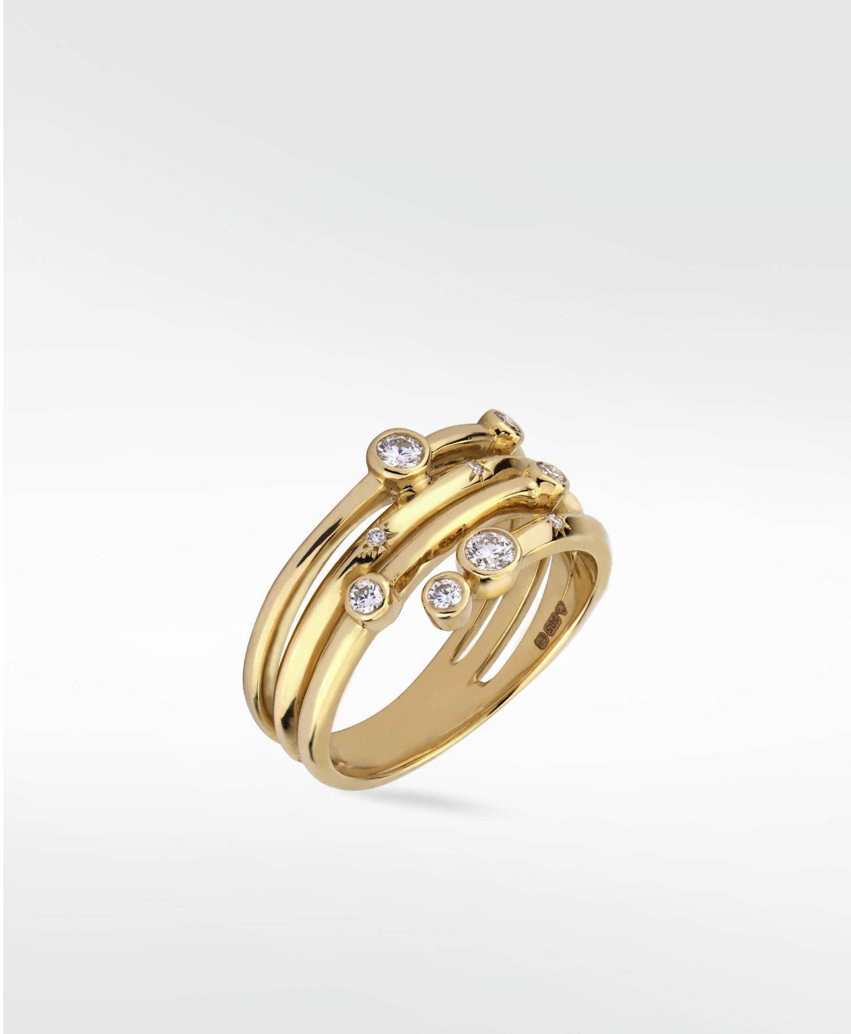 Nocturnal Diamond Wrap Ring in 14K Yellow Gold - Lark and Berry