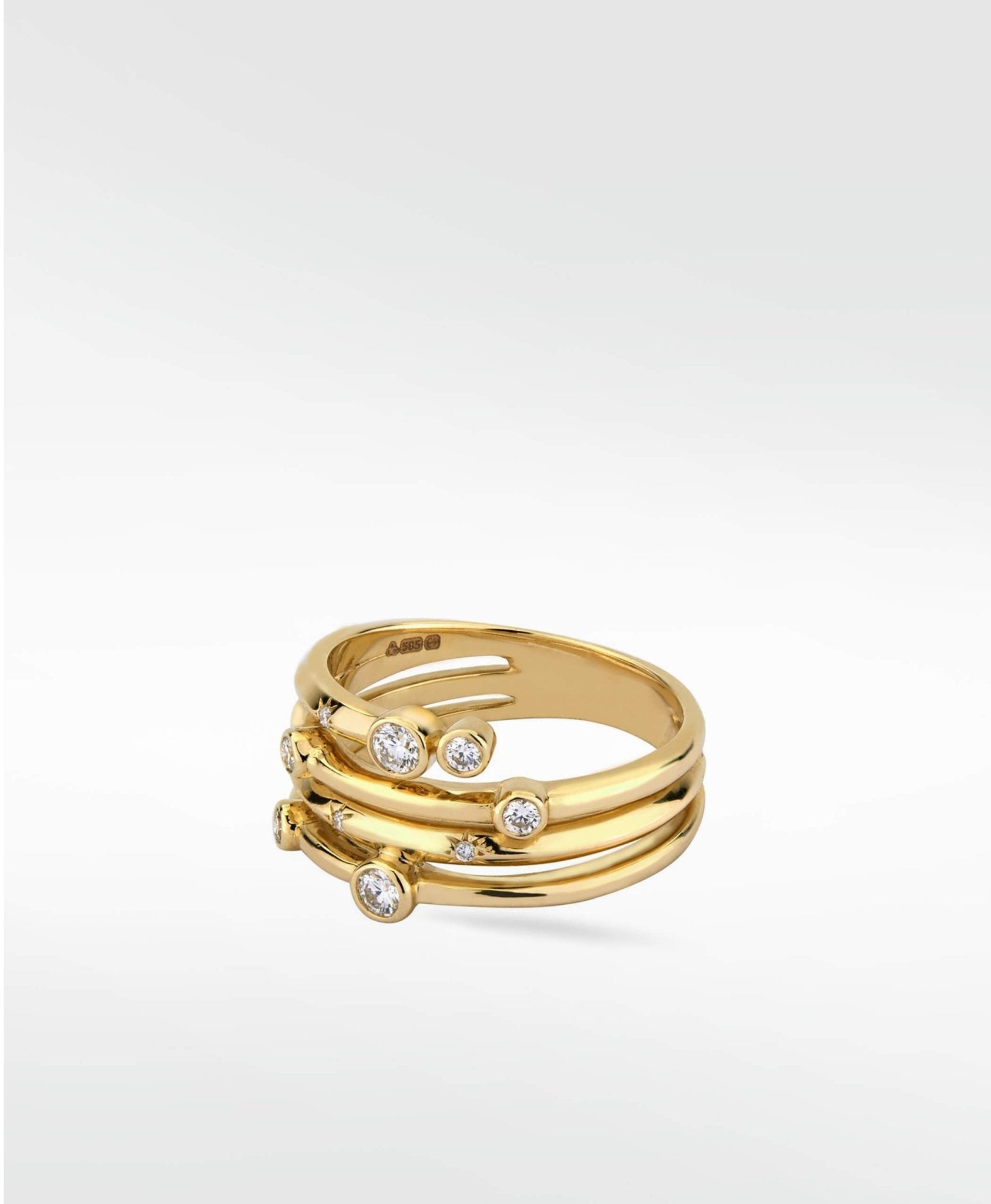Nocturnal Diamond Wrap Ring in 14K Yellow Gold - Lark and Berry