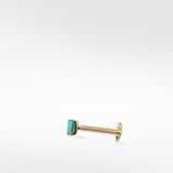 Omnis Baguette Sapphire Stud Earring