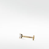Omnis Baguette Sapphire Stud Earring