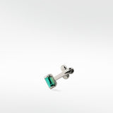 Omnis Baguette Sapphire Stud Earring