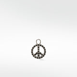 Peace Sign Black Spinel Charm - Lark and Berry
