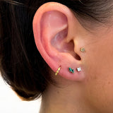 Princess Cut Stud Earring