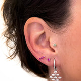 Princess Cut Stud Earring