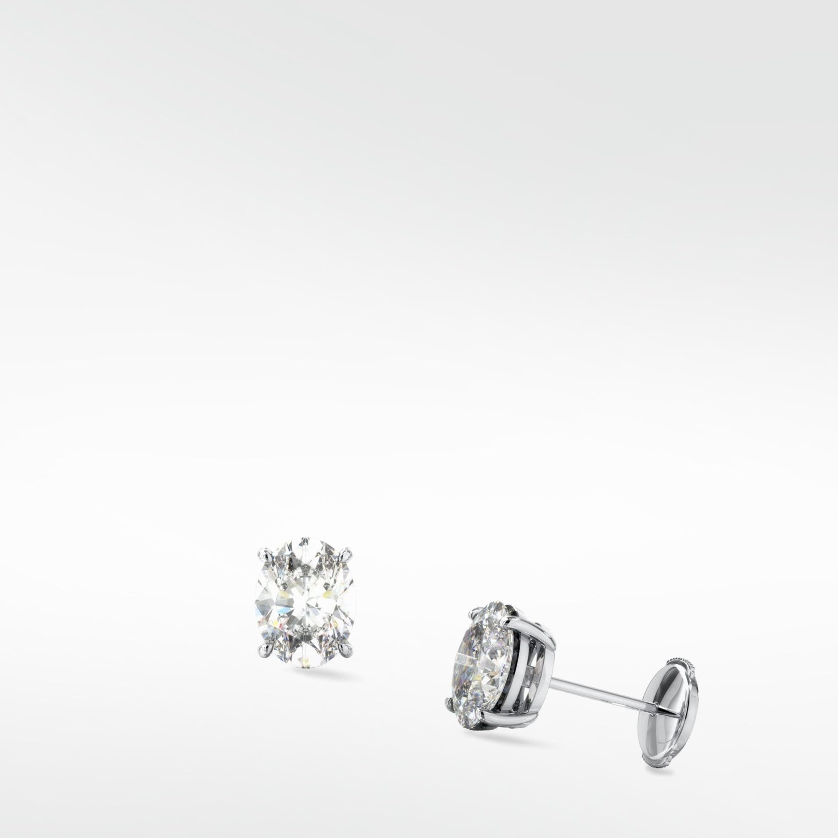 Seaberry Diamond Stud Earrings Oval Cut - Lark and Berry