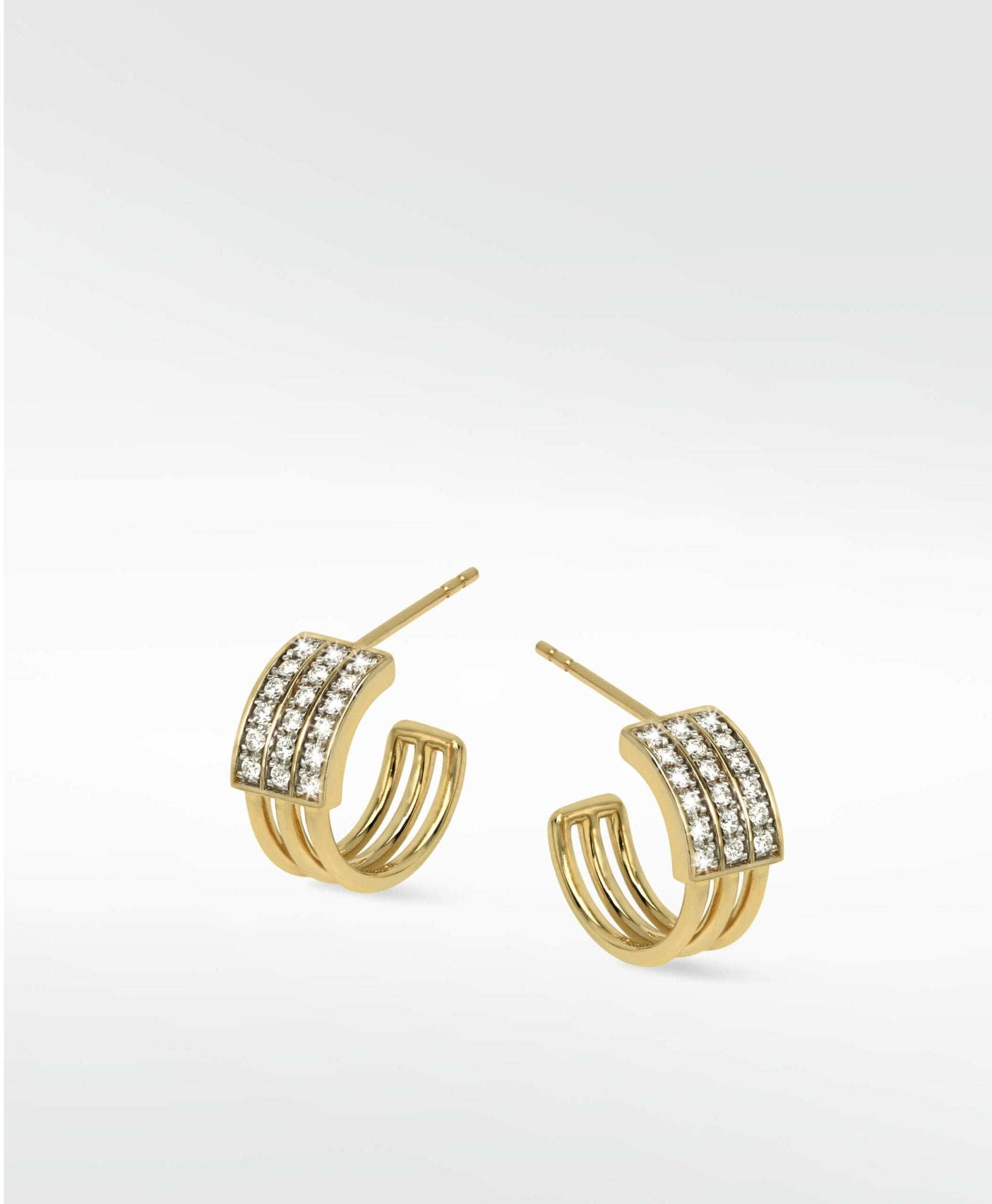 Solar Hoop Earrings in 14K Yellow Gold - Lark and Berry
