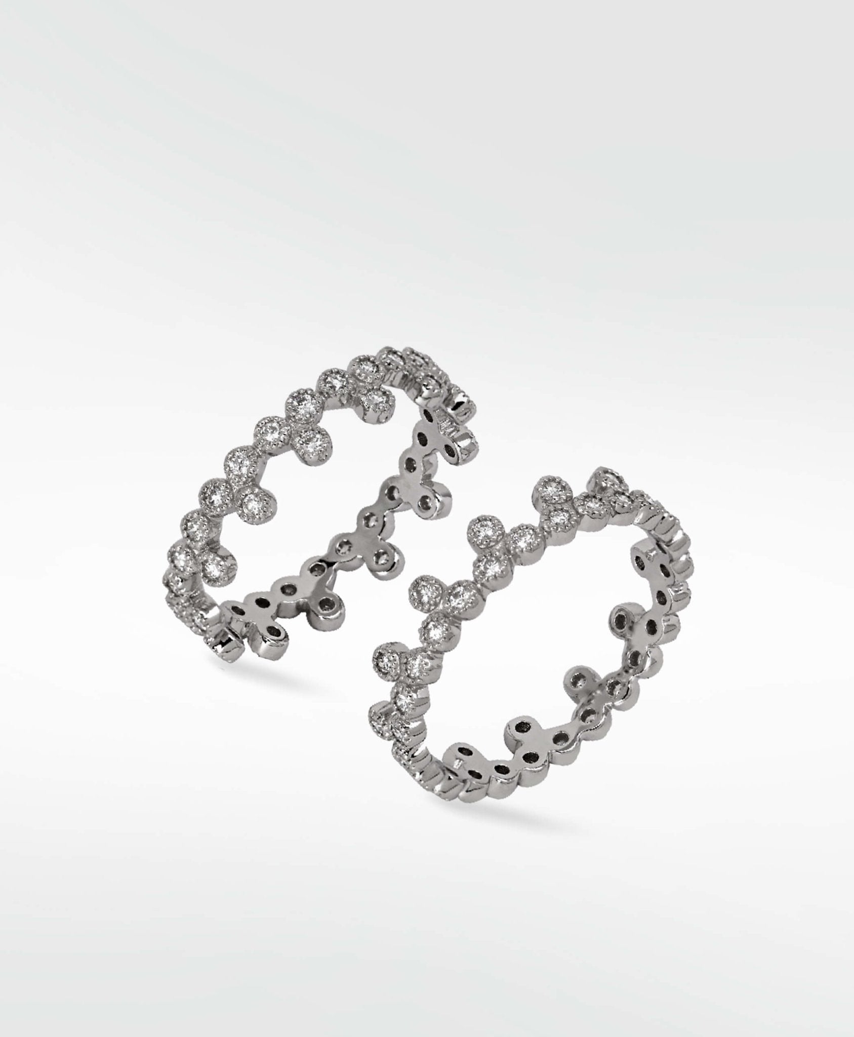 Trinity Double Stackable Diamond Eternity Ring - Lark and Berry