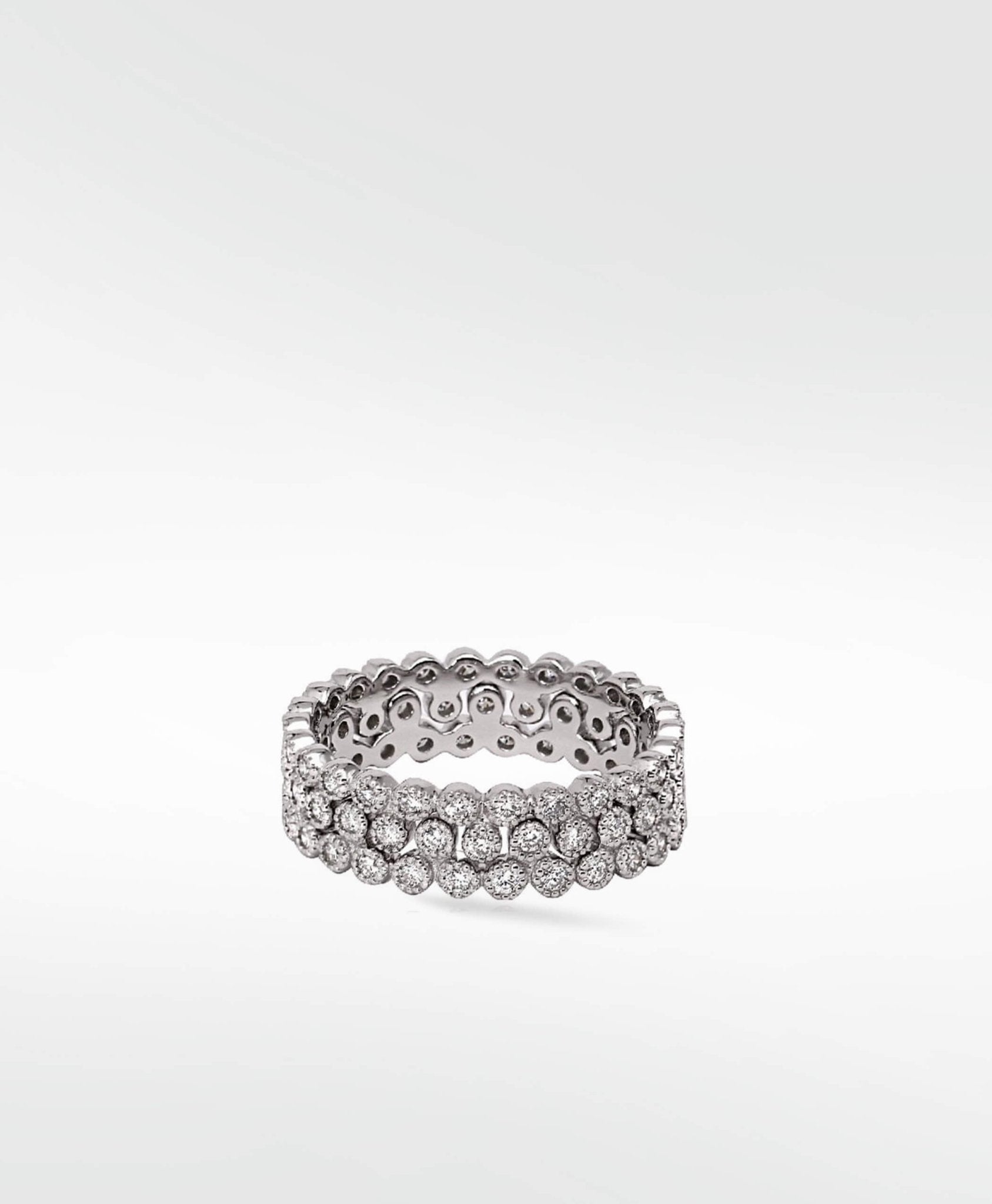 Trinity Double Stackable Diamond Eternity Ring - Lark and Berry