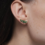 Veto Diamond and Emerald Ear Crawler in 14K Gold - Lark and Berry