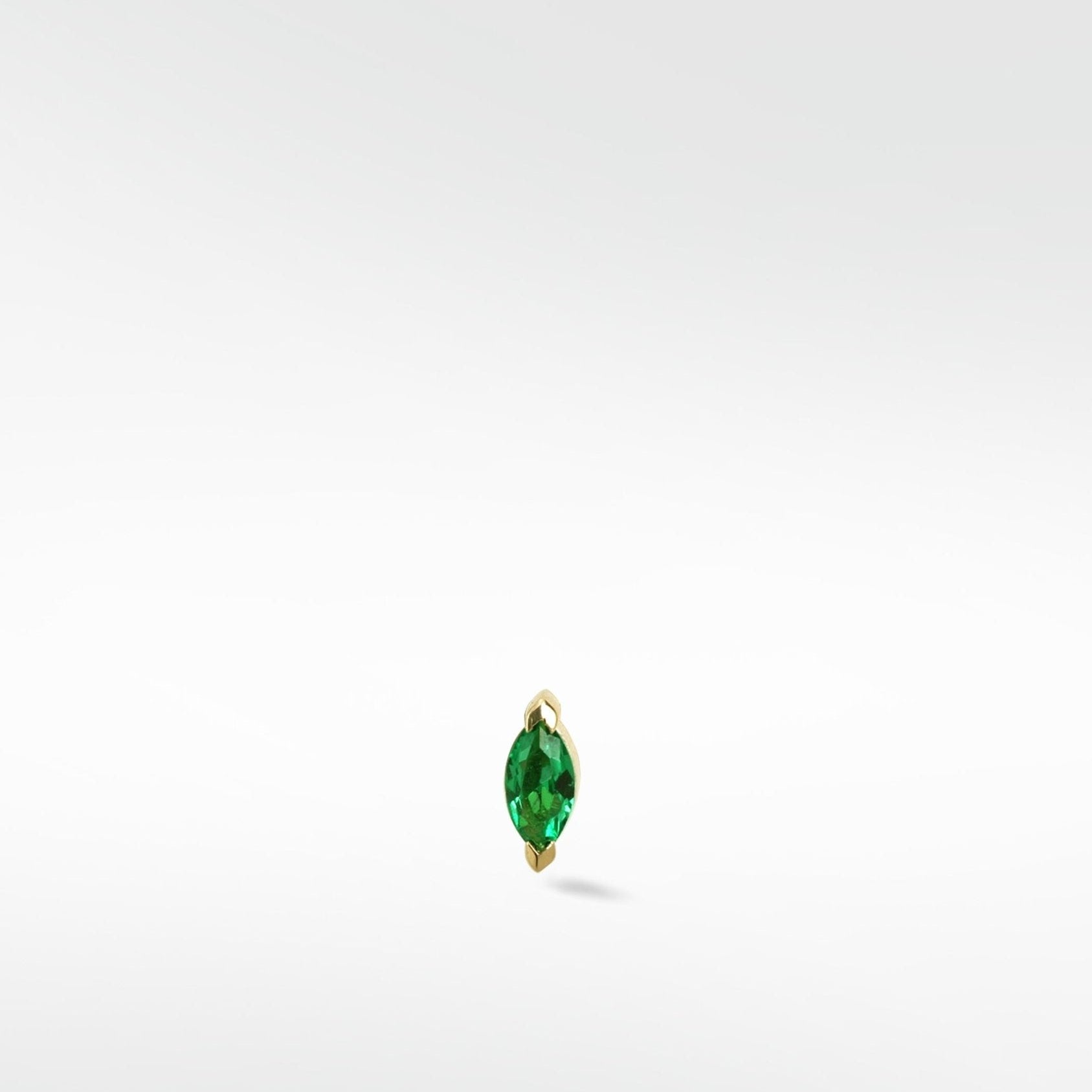 Veto Marquise Emerald Labret Earring - Lark and Berry