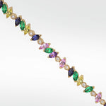 Veto Multi-Coloured Elongated Earrings in 14K Gold - Lark and Berry