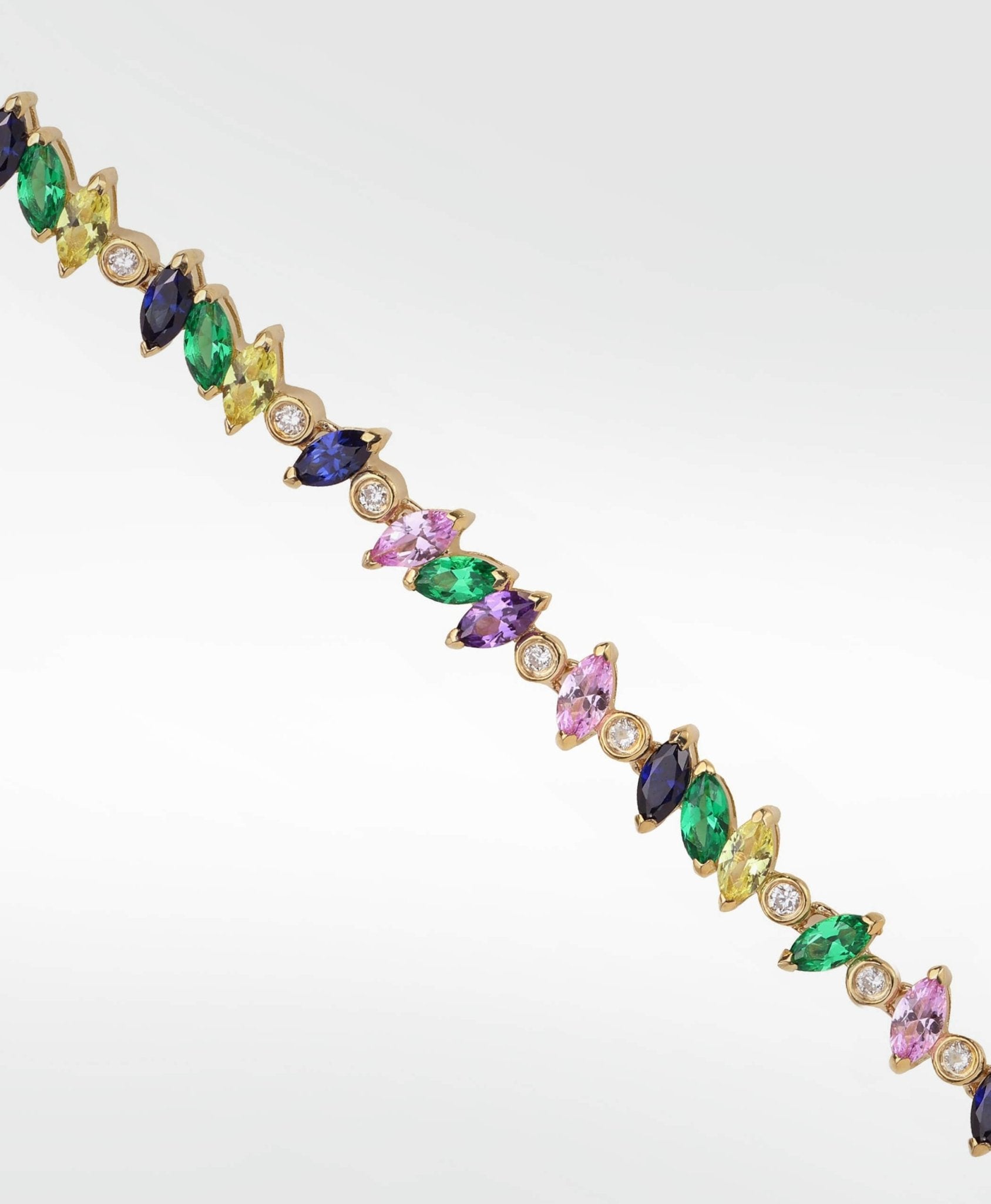 Veto Multi-Coloured Elongated Earrings in 14K Gold - Lark and Berry
