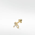 Veto Petal Labret Earring in 14K Gold - Various Colourways - Lark and Berry