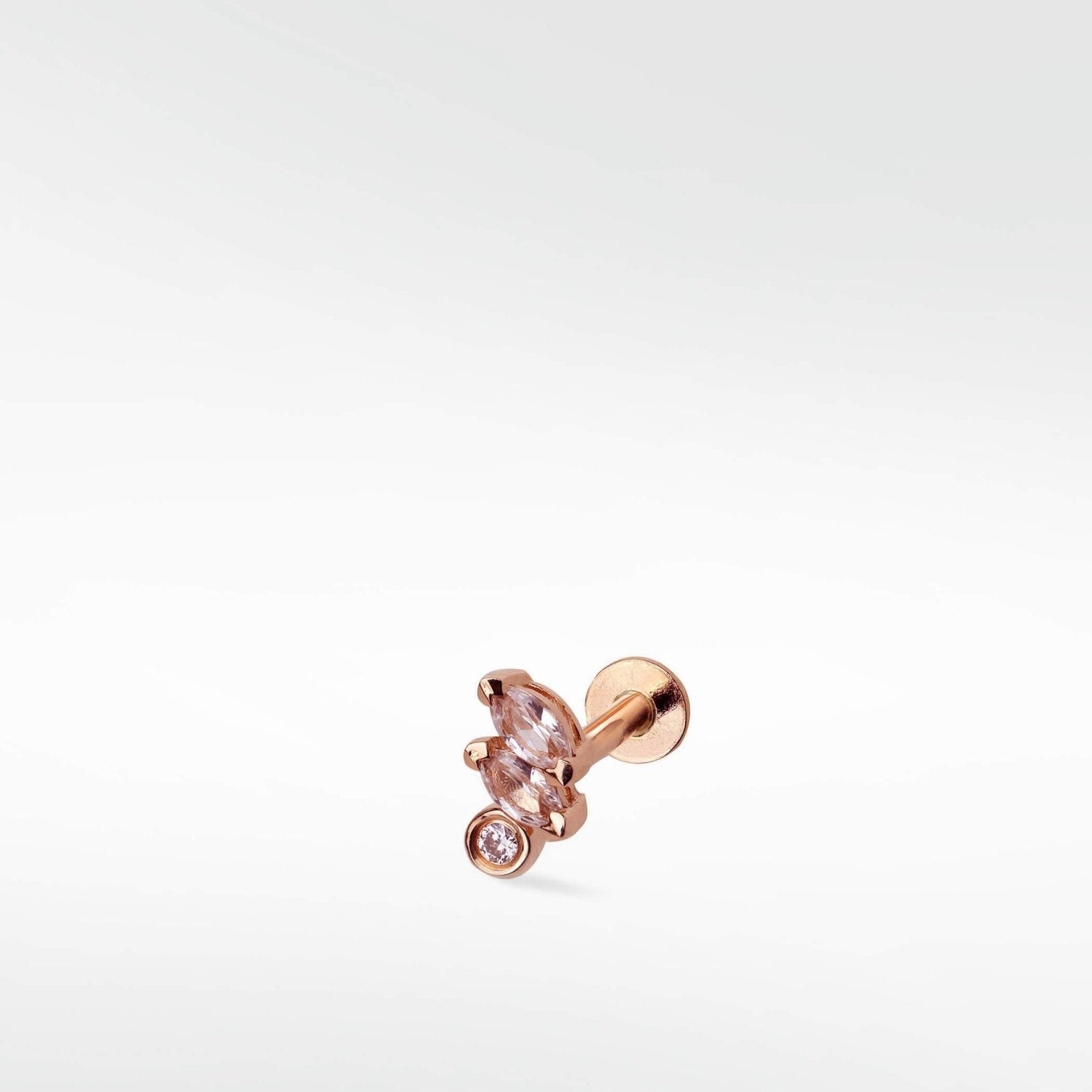 Veto Sapphire and Diamond Stud Earring