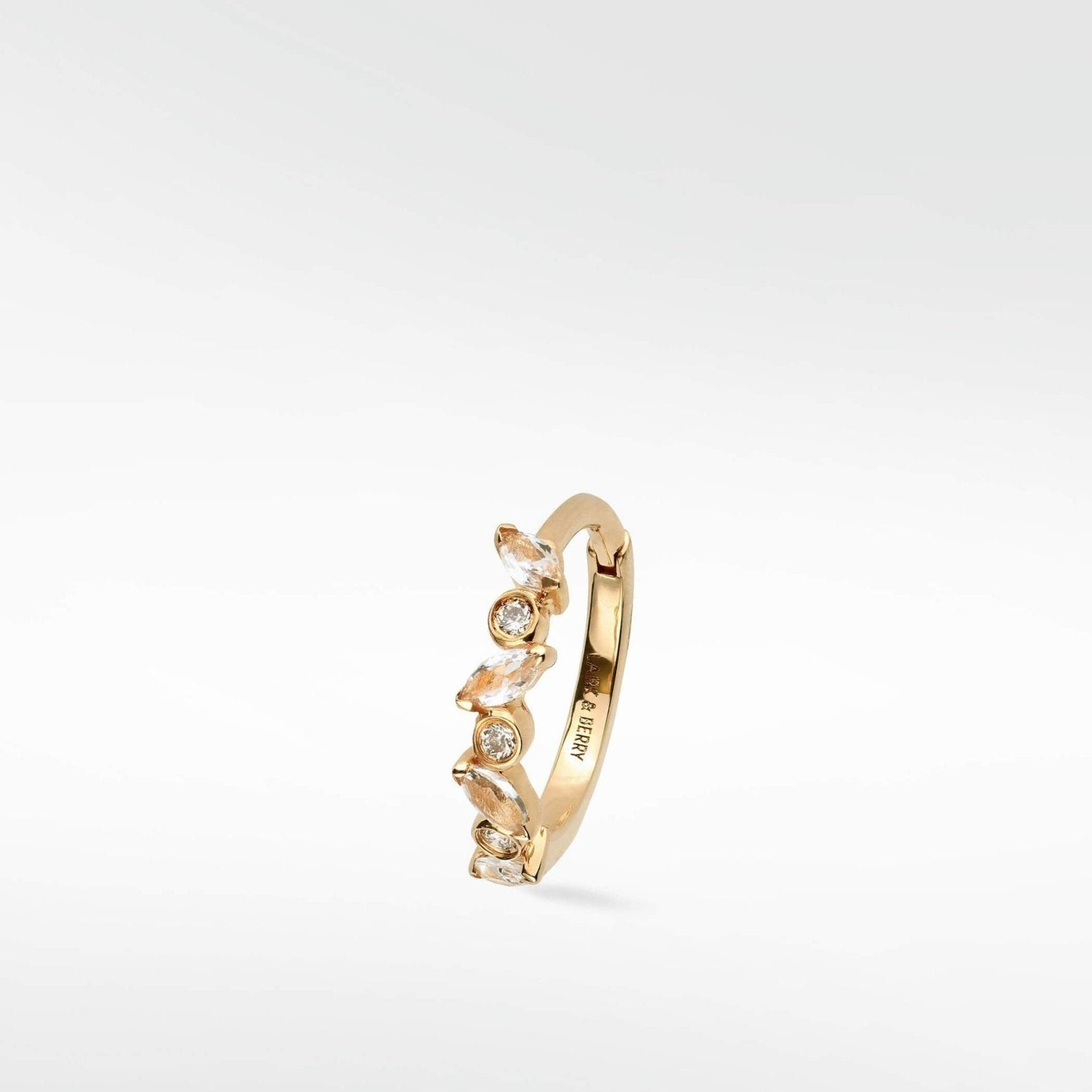 Veto Sapphire and Diamond Large Hoop