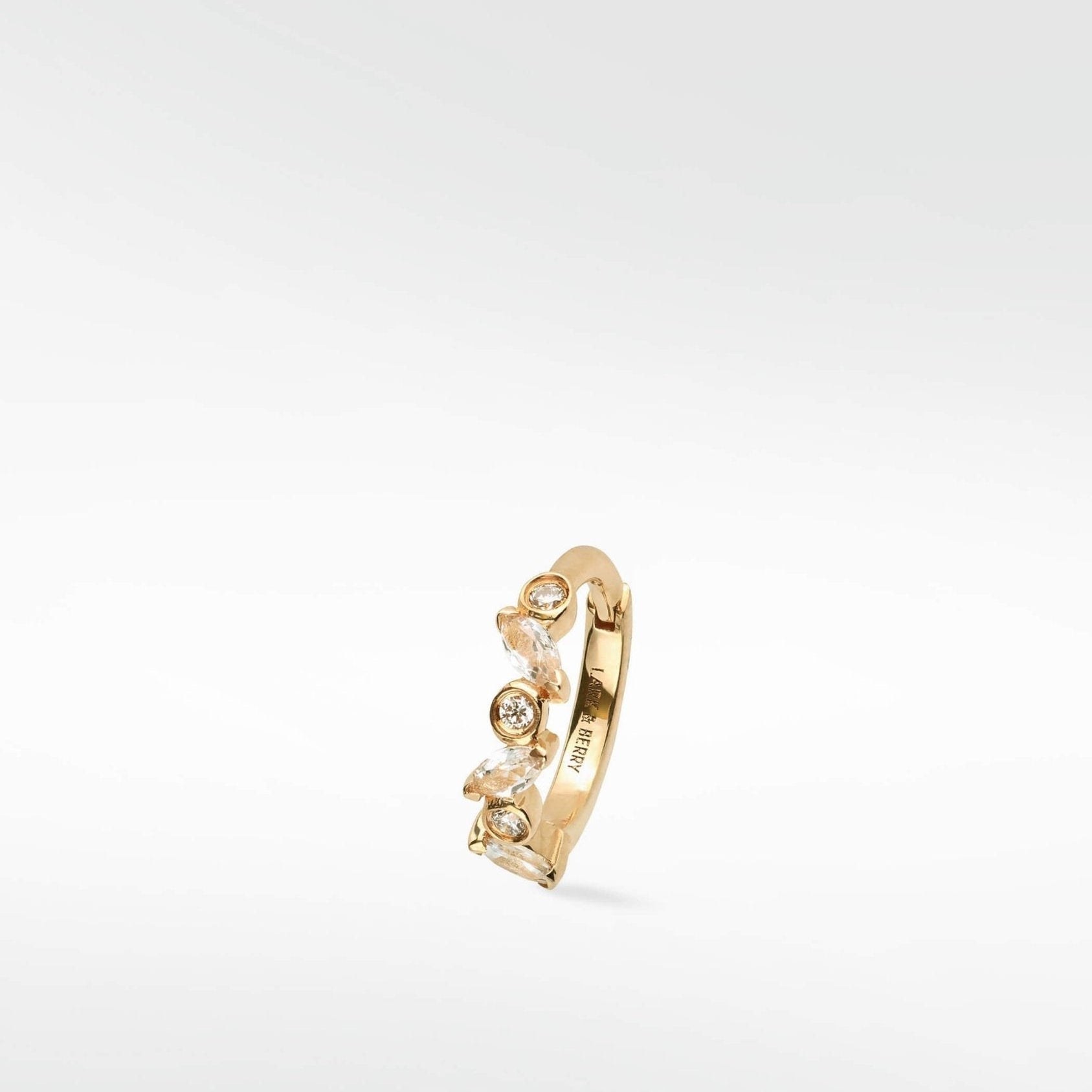 Veto Sapphire Medium Hoop - Lark and Berry