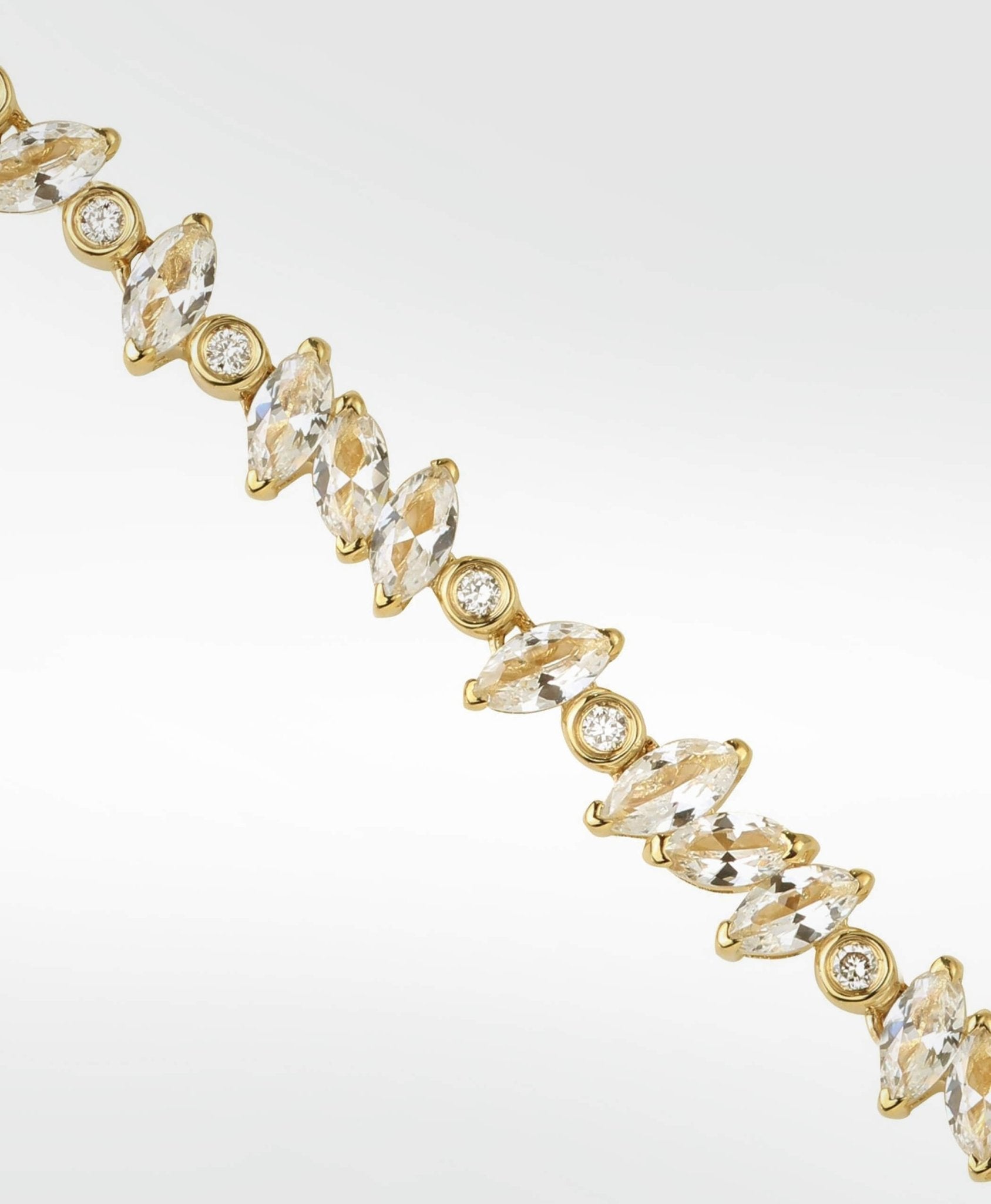 Veto White Sapphire & Diamond Necklace in 14K Gold - Lark and Berry