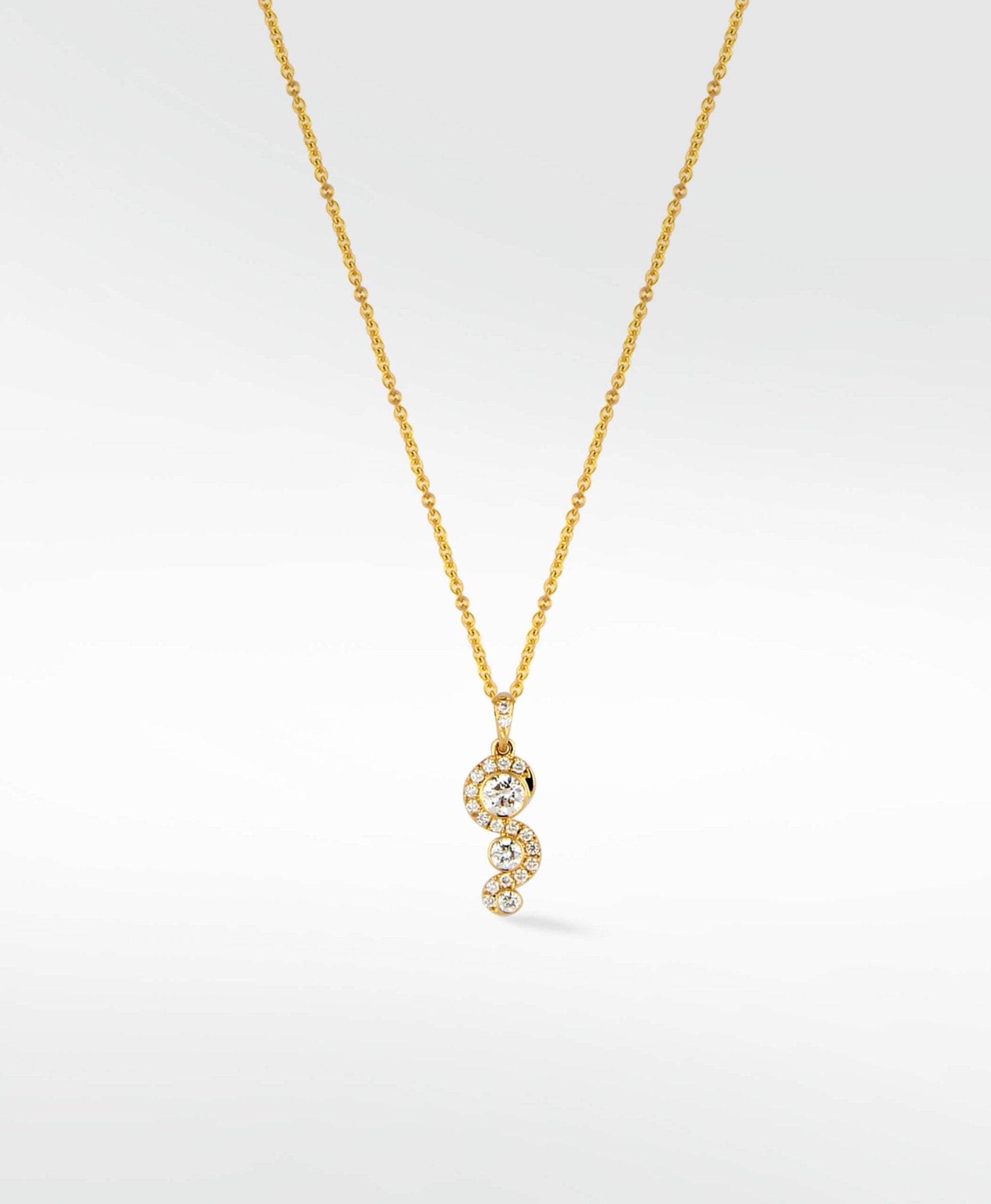 Wave Diamond Pendant in 18K Gold - Lark and Berry